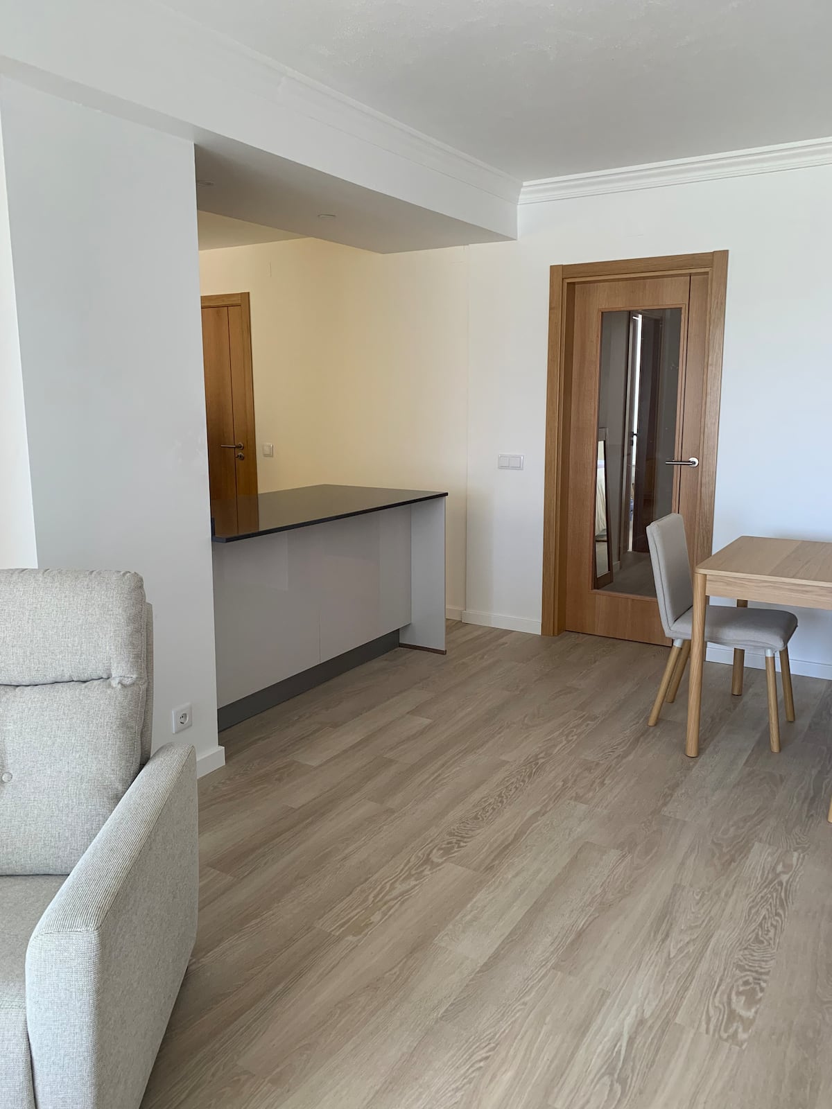 Open-plan dining and living space