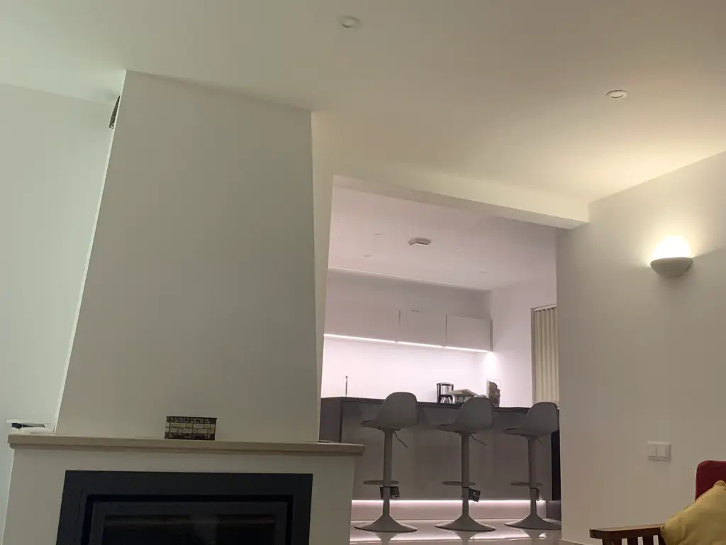 Open-plan kitchen, dining and living space